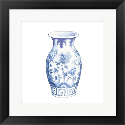 Framed Ginger Jar II on White Print