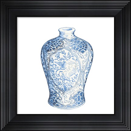 Framed Ginger Jar I on White Print