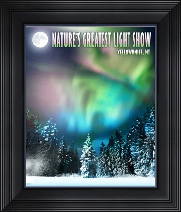 Framed Light Show: Yellow Knife NT Print