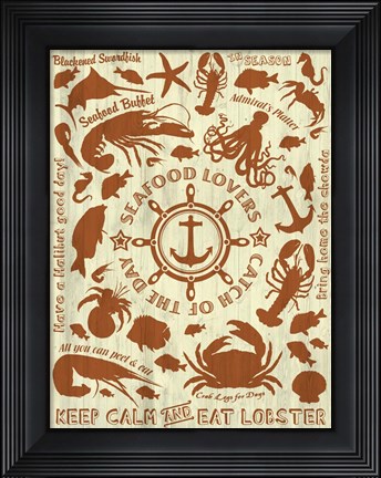 Framed Seafood Print
