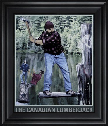 Framed Canadian Lumber Jack Print