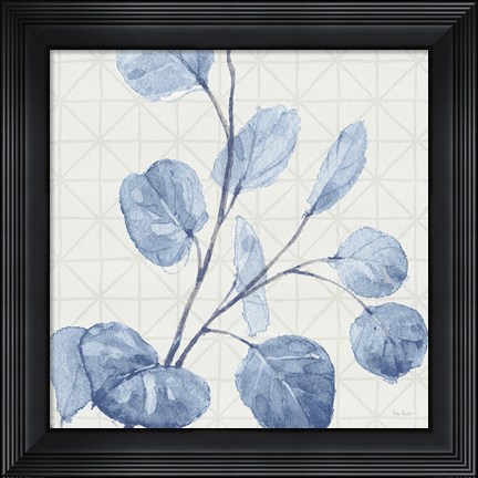 Framed Mixed Greens LI Blue Print