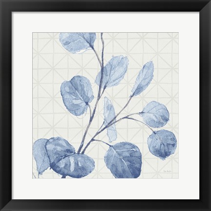 Framed Mixed Greens LI Blue Print