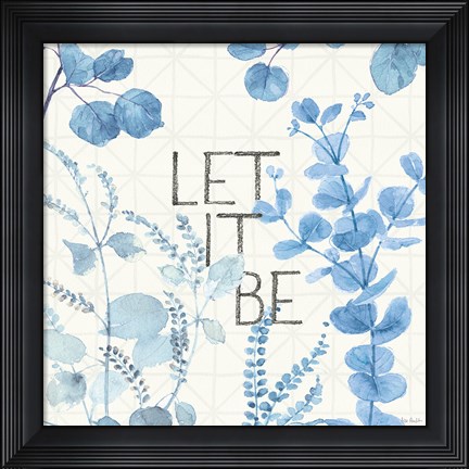 Framed Mixed Greens LXVI Blue Print