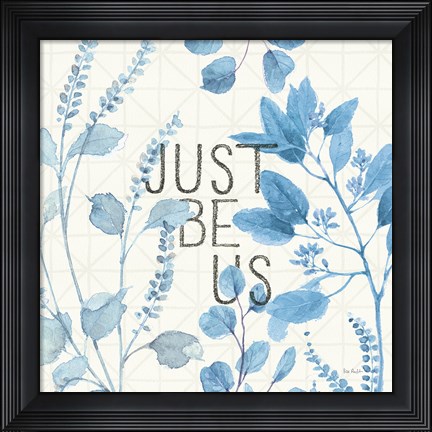 Framed Mixed Greens LXV Blue Print