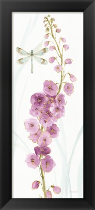 Framed Rainbow Seeds Flowers VII Dragonfly Print