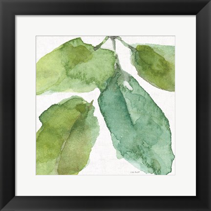 Framed Blue and Green Garden VIII Print