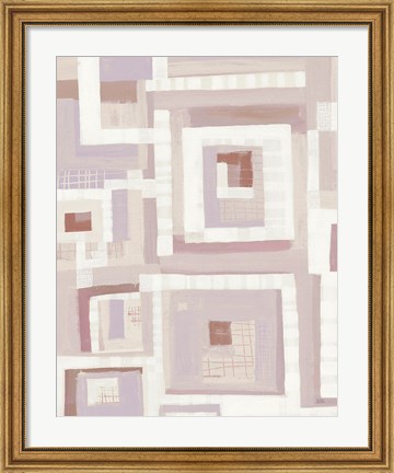 Framed Harbor Windows VII Blush Print