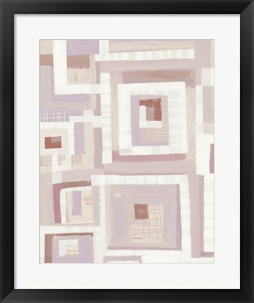 Framed Harbor Windows VII Blush Print