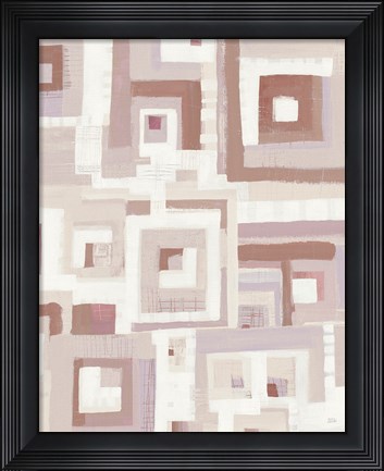 Framed Harbor Windows VIII Blush Print