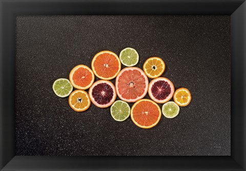 Framed Citrus Drama I Print