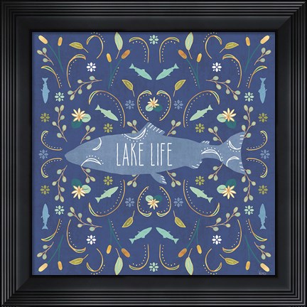 Framed Otomi Lake V Dark Print