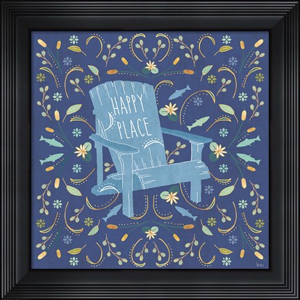 Framed Otomi Lake IV Dark Print