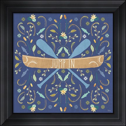 Framed Otomi Lake III Dark Print