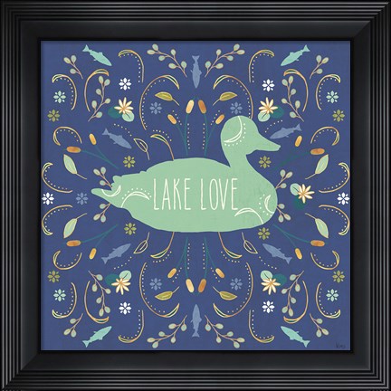 Framed Otomi Lake II Dark Print