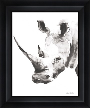 Framed Rhino Gray Crop Print