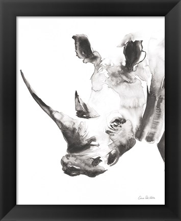 Framed Rhino Gray Crop Print