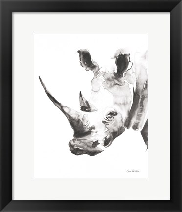 Framed Rhino Gray Crop Print