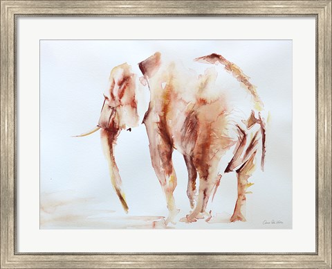 Framed Lone Elephant Print