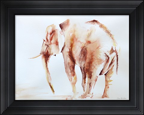 Framed Lone Elephant Print