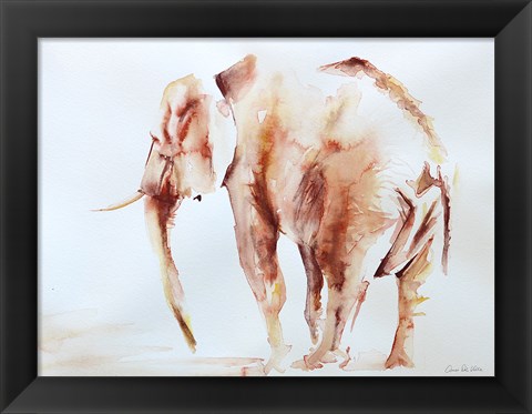 Framed Lone Elephant Print