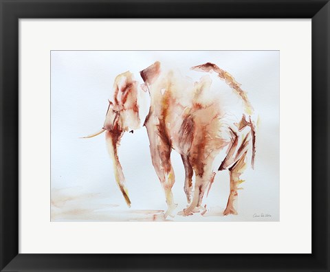 Framed Lone Elephant Print