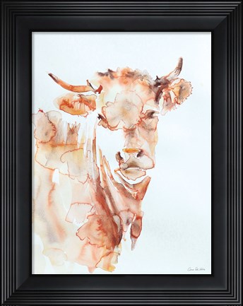 Framed Village Cow Print