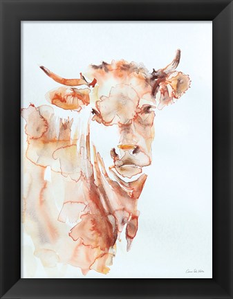 Framed Village Cow Print