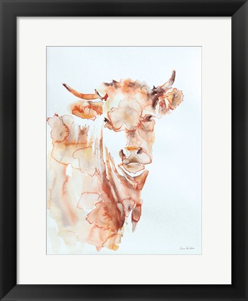 Framed Village Cow Print