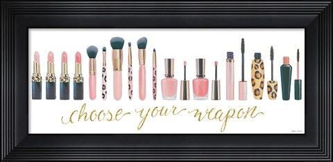 Framed Wake Up and Make Up IX Print