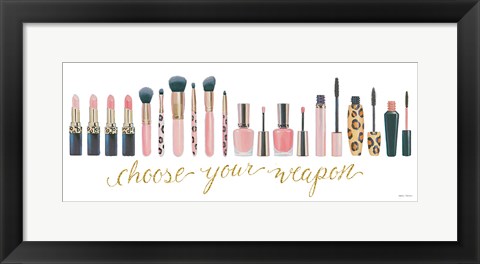 Framed Wake Up and Make Up IX Print