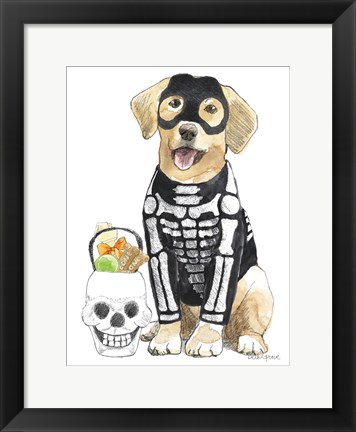 Framed Halloween Pets VII Print