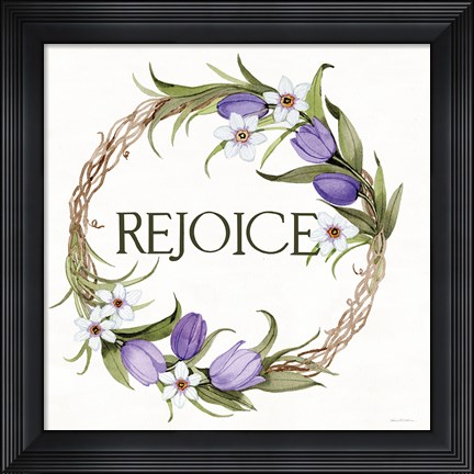 Framed Wreath with Words I Print