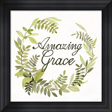Framed Wreath with Words II Print