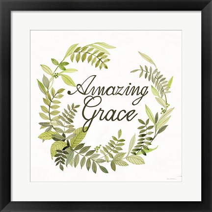 Framed Wreath with Words II Print