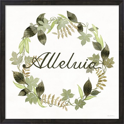 Framed Wreath with Words III Print