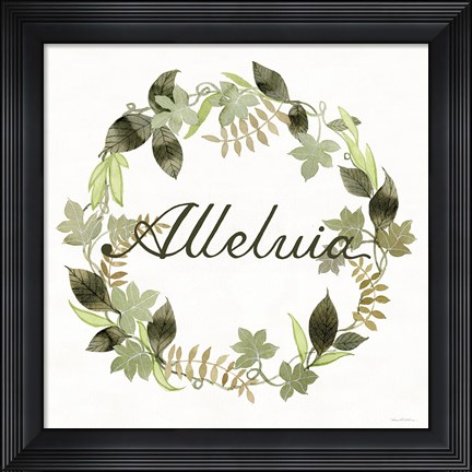 Framed Wreath with Words III Print