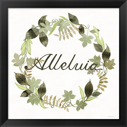 Framed Wreath with Words III Print