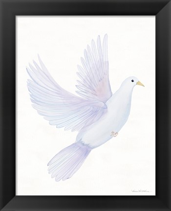 Framed Easter Blessing Dove I Print