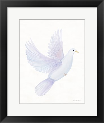 Framed Easter Blessing Dove I Print