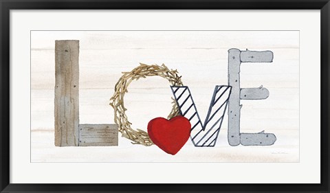 Framed Rustic Valentine Love Print