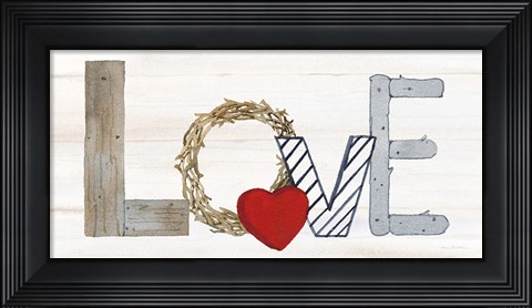 Framed Rustic Valentine Love Print