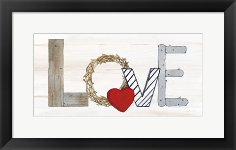 Framed Rustic Valentine Love Print