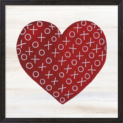 Framed Rustic Valentine Heart IV Print