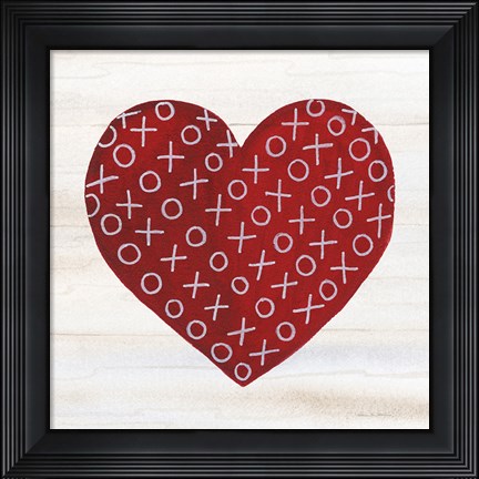Framed Rustic Valentine Heart IV Print