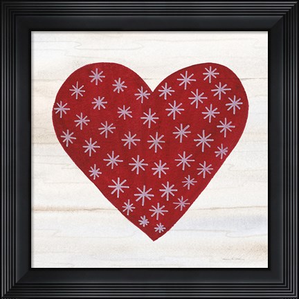 Framed Rustic Valentine Heart II Print