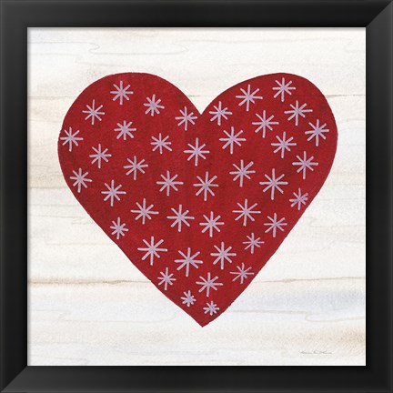 Framed Rustic Valentine Heart II Print