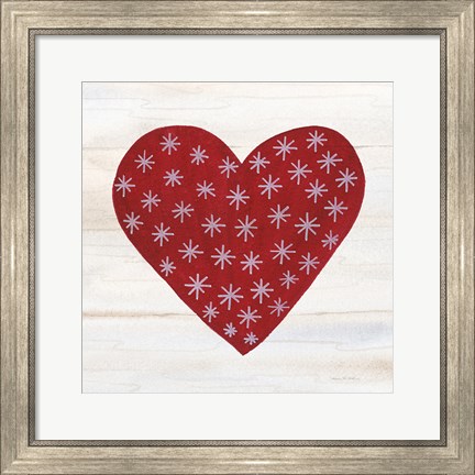 Framed Rustic Valentine Heart II Print