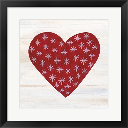 Framed Rustic Valentine Heart II Print