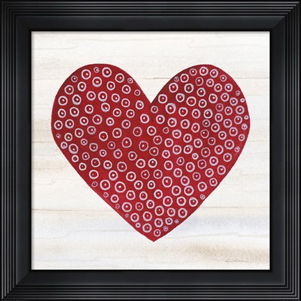 Framed Rustic Valentine Heart III Print